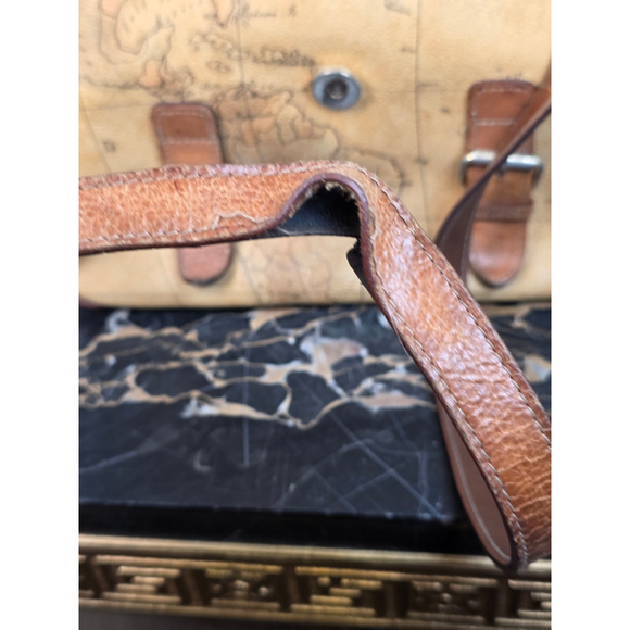 Rare Vintage Pierre Balmain Paris World Map Messenger Bag - Made in USA - Picture 8 of 8